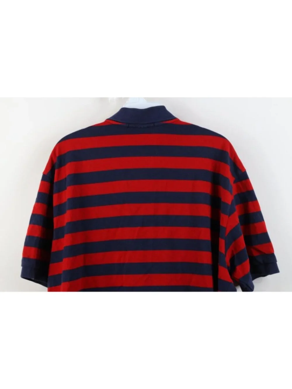 Vintage 90s Ralph Lauren Mens 2XL Distressed Striped Color Block Golf Polo Shirt